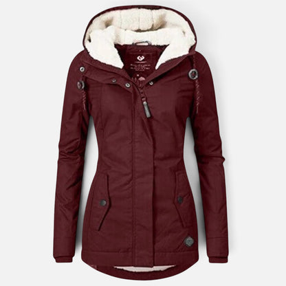Duvrier | Women's Versatile Fleece Lined Coat with Hood