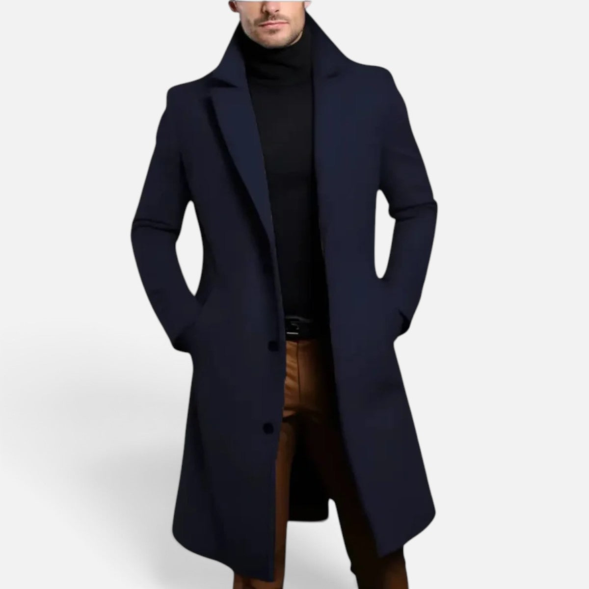 Duvrier | Men's Slim-Fit Long Overcoat