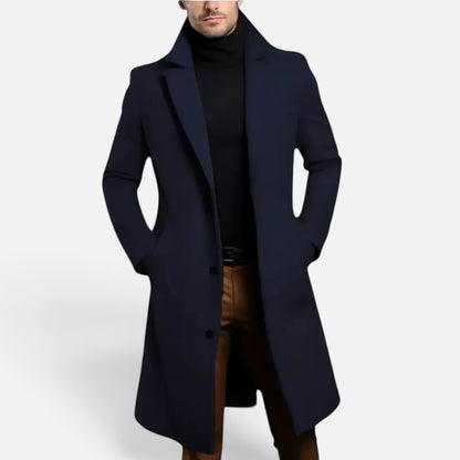 Duvrier | Men's Slim-Fit Long Overcoat