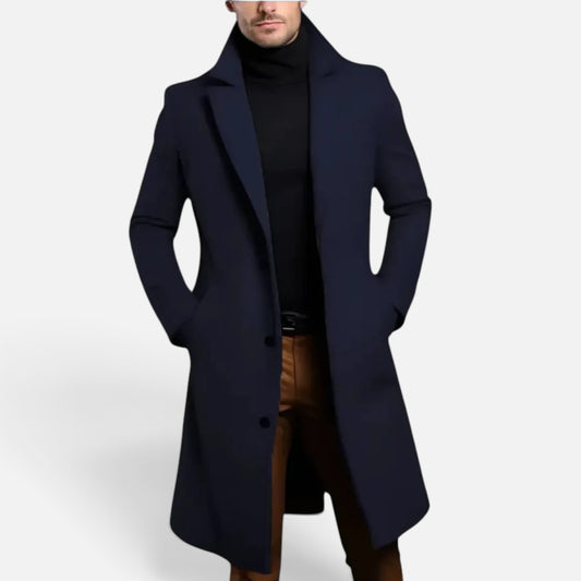Duvrier | Men's Slim-Fit Long Overcoat