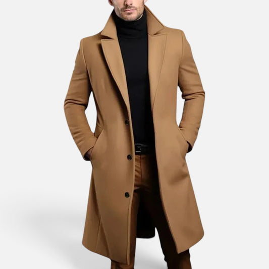 Duvrier | Men's Slim-Fit Long Overcoat