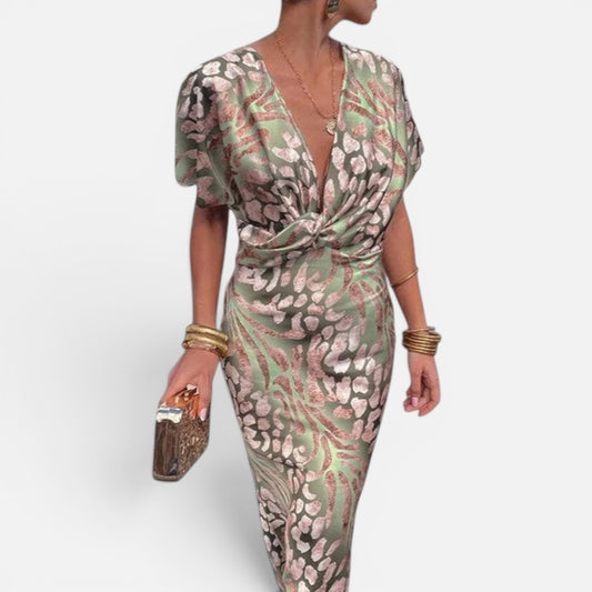 Duvrier | Women's Wedding Guest Wrap Maxi Dress