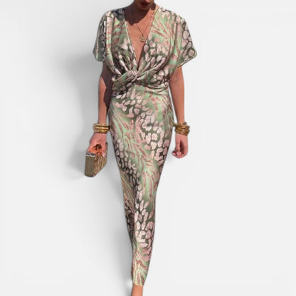 Duvrier | Women's Wedding Guest Wrap Maxi Dress