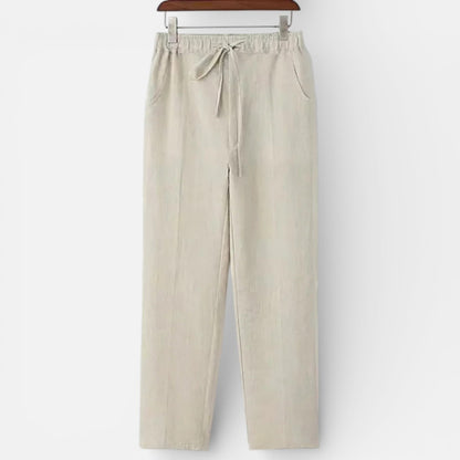 Duvrier | Men’s Breathable Linen Trousers - Comfortable Everyday Fit
