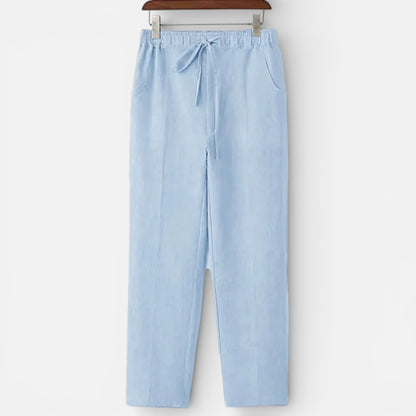 Duvrier | Men’s Breathable Linen Trousers - Comfortable Everyday Fit