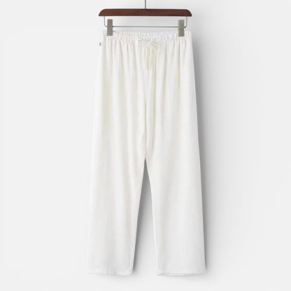Duvrier | Men’s Breathable Linen Trousers - Comfortable Everyday Fit