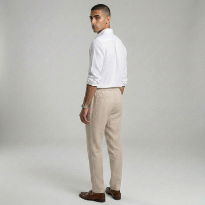 Duvrier | Men’s Breathable Linen Trousers - Comfortable Everyday Fit