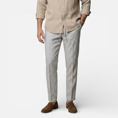 Duvrier | Men’s Breathable Linen Trousers - Comfortable Everyday Fit