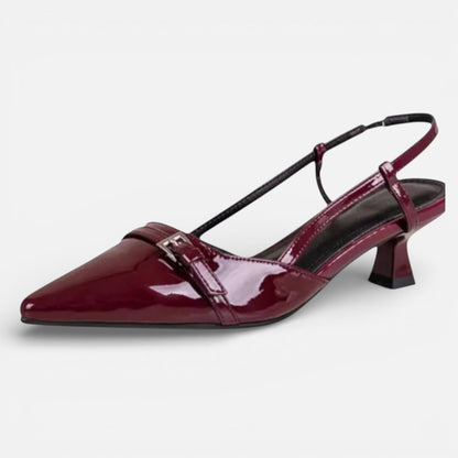 Duvrier | Women's Leather Mid Heels - Comfortable Office Wear