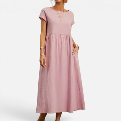 Duvrier | Women’s Casual Flowy Tummy Coverage Midi Dress