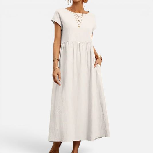 Duvrier | Women’s Casual Flowy Tummy Coverage Midi Dress