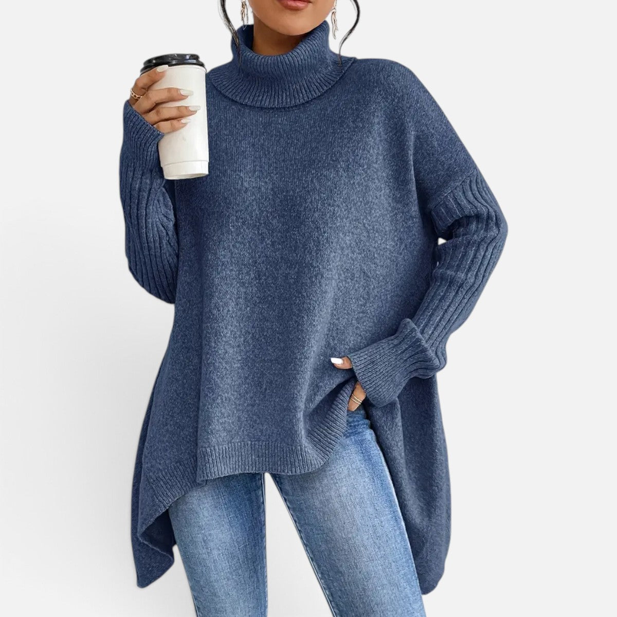 Duvrier | Women's Long Roll Neck Jumper