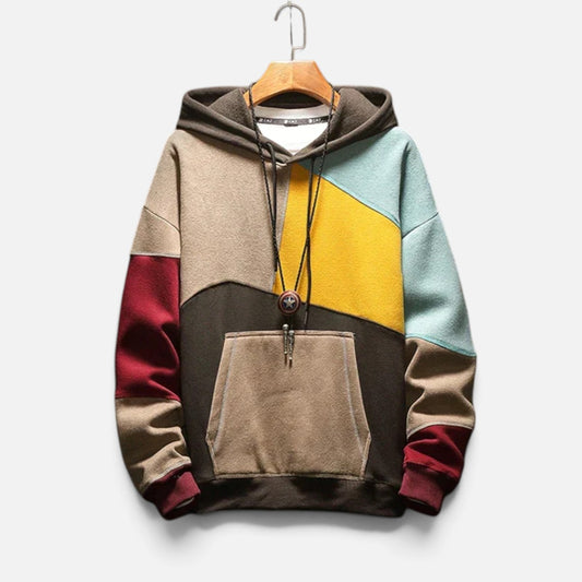 Duvrier | Men's Patchwork Hoodie