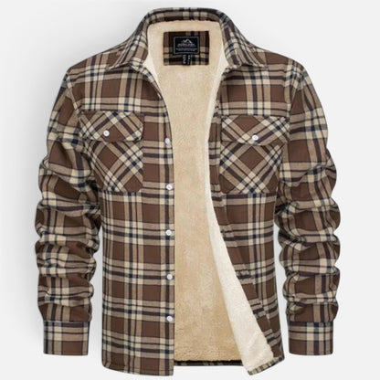 Duvrier | Men's Sherpa Lined Plaid Jacket
