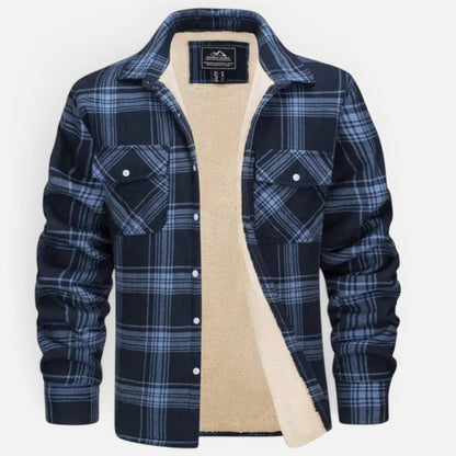 Duvrier | Men's Sherpa Lined Plaid Jacket