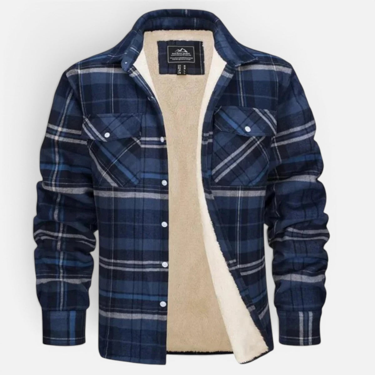 Duvrier | Men's Sherpa Lined Plaid Jacket