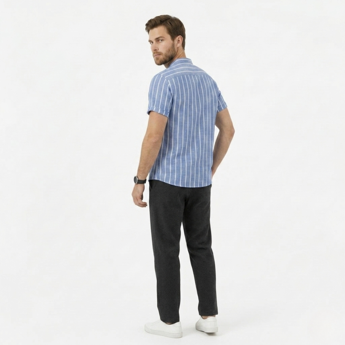Duvrier | Men’s Breathable Sailor Polo Shirt - Short Sleeve Everyday Wear
