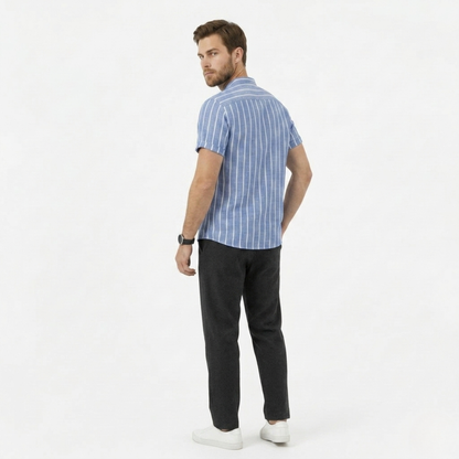 Duvrier | Men’s Breathable Sailor Polo Shirt - Short Sleeve Everyday Wear