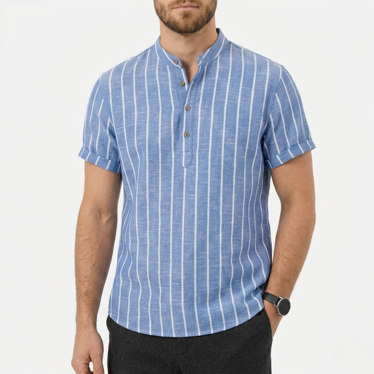 Duvrier | Men’s Breathable Sailor Polo Shirt - Short Sleeve Everyday Wear