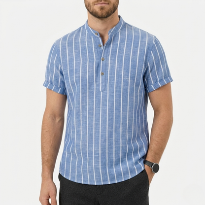 Duvrier | Men’s Breathable Sailor Polo Shirt - Short Sleeve Everyday Wear