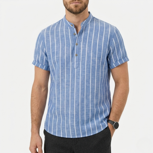 Duvrier | Men’s Breathable Sailor Polo Shirt - Short Sleeve Everyday Wear