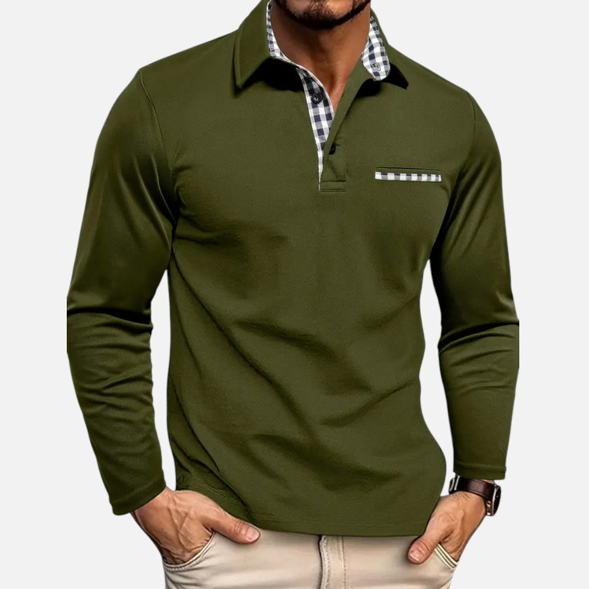 Duvrier | Men's Long Sleeve Polo Shirt