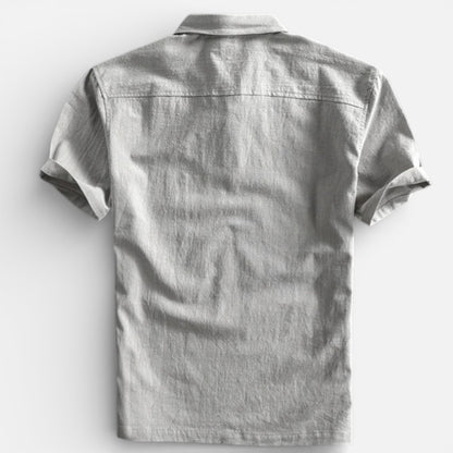 Duvrier | Men’s Lightweight Linen Polo Shirt- Breathable Holiday Wear