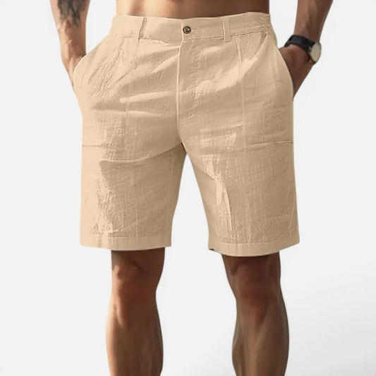 Duvrier | Men's Linen Summer Shorts with Pockets