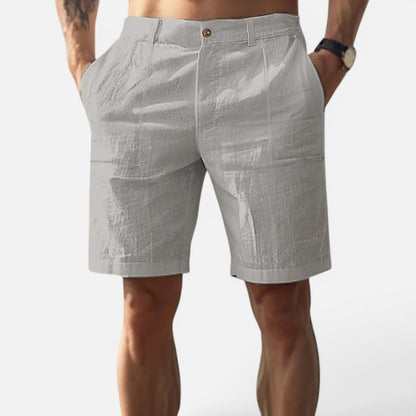 Duvrier | Men's Linen Summer Shorts with Pockets