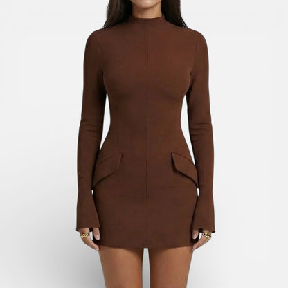 Duvrier | Women’s Timeless Long Sleeve Mini Dress - Party Wear