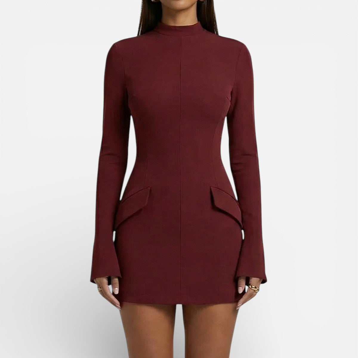 Duvrier | Women’s Timeless Long Sleeve Mini Dress - Party Wear
