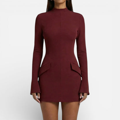 Duvrier | Women’s Timeless Long Sleeve Mini Dress - Party Wear