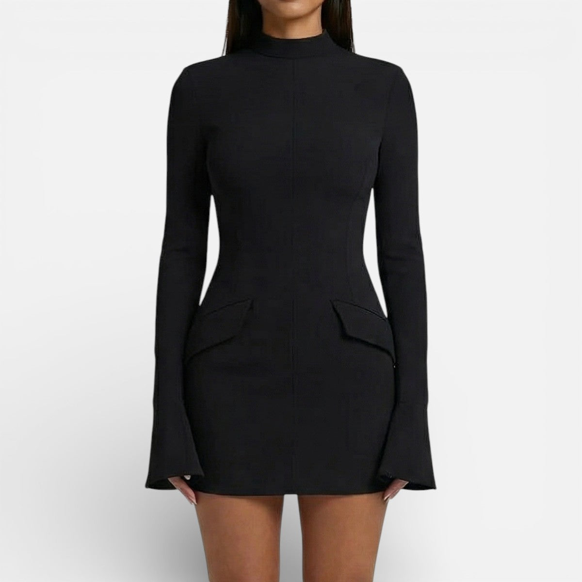 Duvrier | Women’s Timeless Long Sleeve Mini Dress - Party Wear