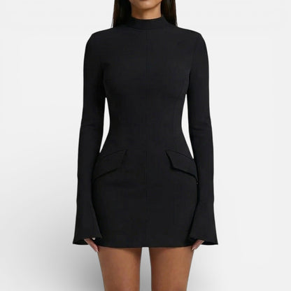 Duvrier | Women’s Timeless Long Sleeve Mini Dress - Party Wear