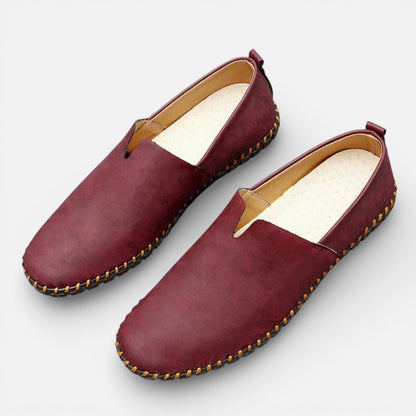 Duvrier | Men’s Leather Slip-On Loafers - Daily Casual Wear