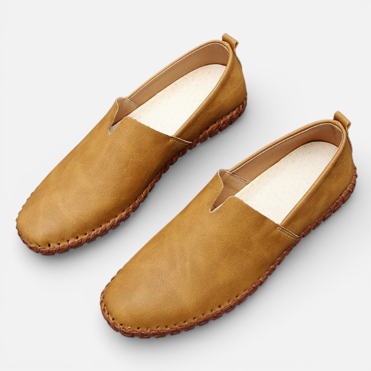 Duvrier | Men’s Leather Slip-On Loafers - Daily Casual Wear