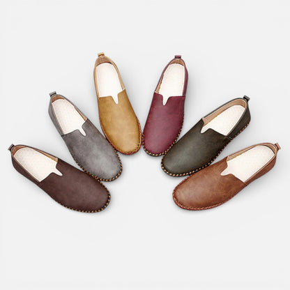 Duvrier | Men’s Leather Slip-On Loafers - Daily Casual Wear