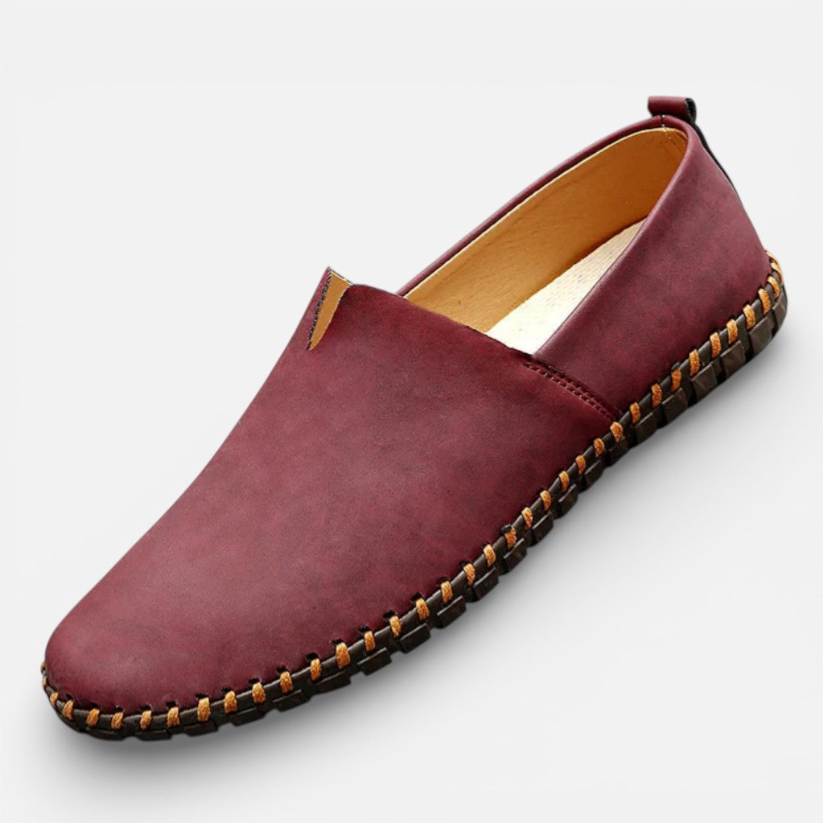 Duvrier | Men’s Leather Slip-On Loafers - Daily Casual Wear