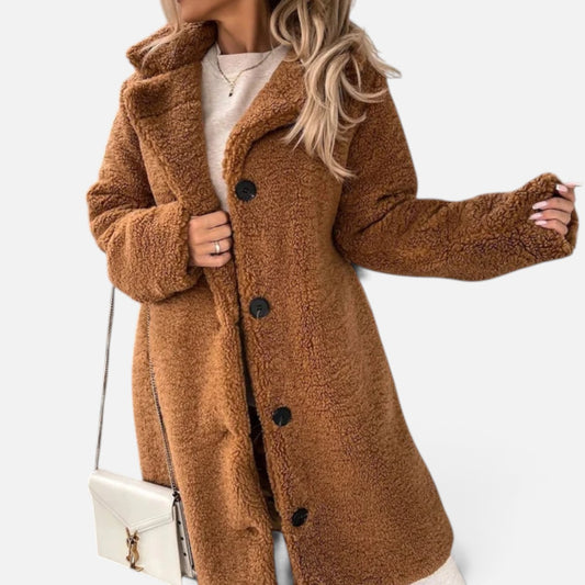 Duvrier | Women's Oversized Teddy Long Coat