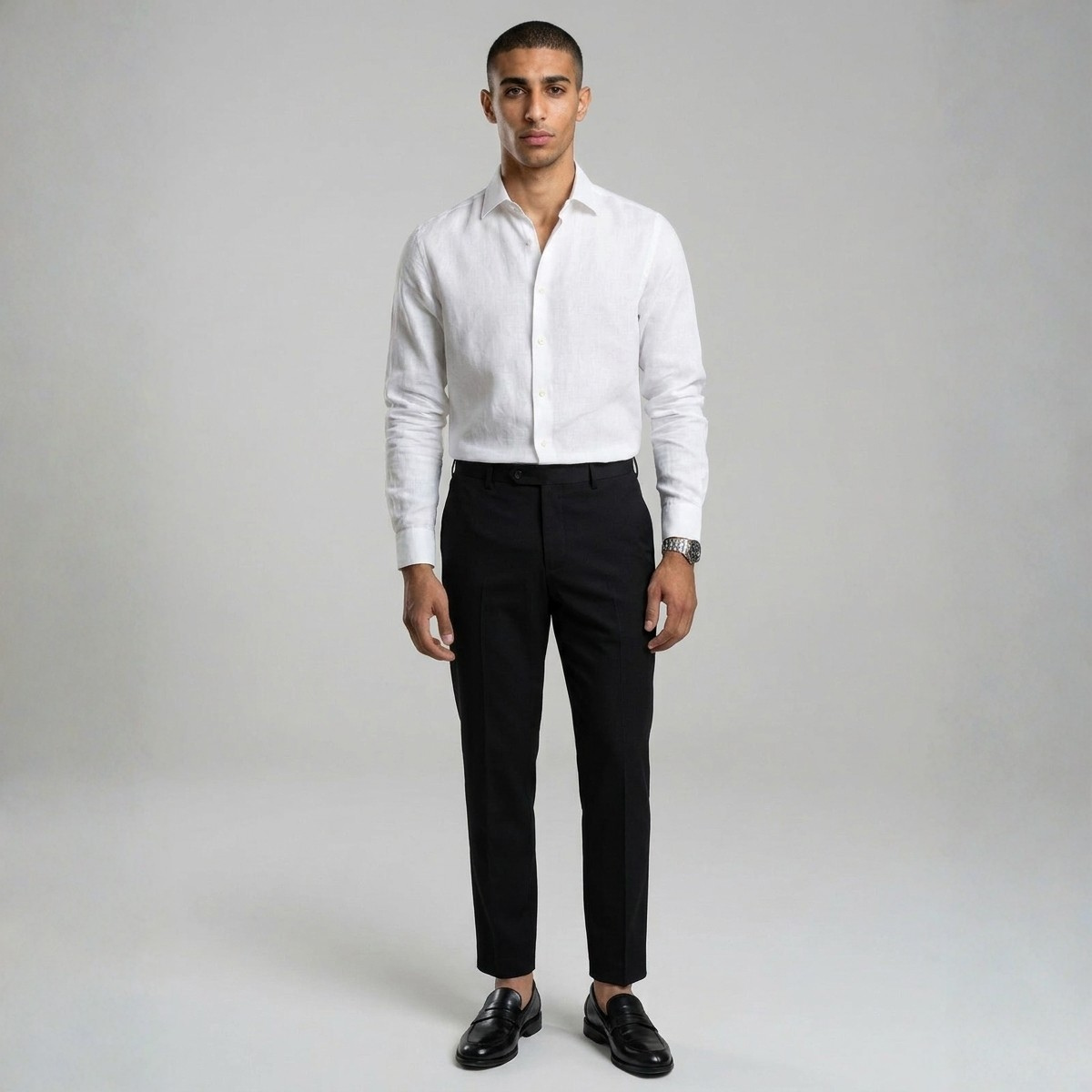 Duvrier | Men’s Slim Fit Stretch Pantalon - Smart Casual Office Wear