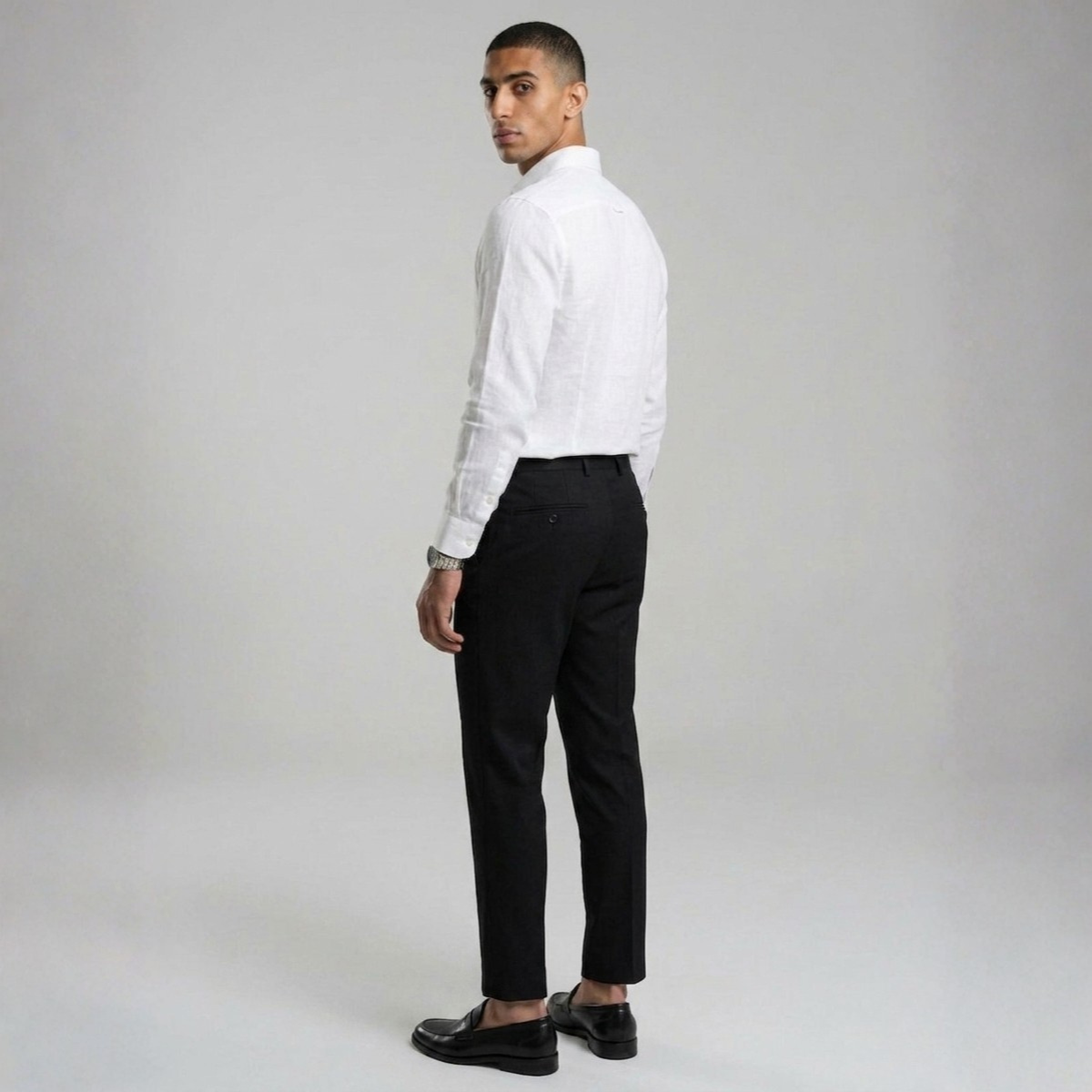 Duvrier | Men’s Slim Fit Stretch Pantalon - Smart Casual Office Wear