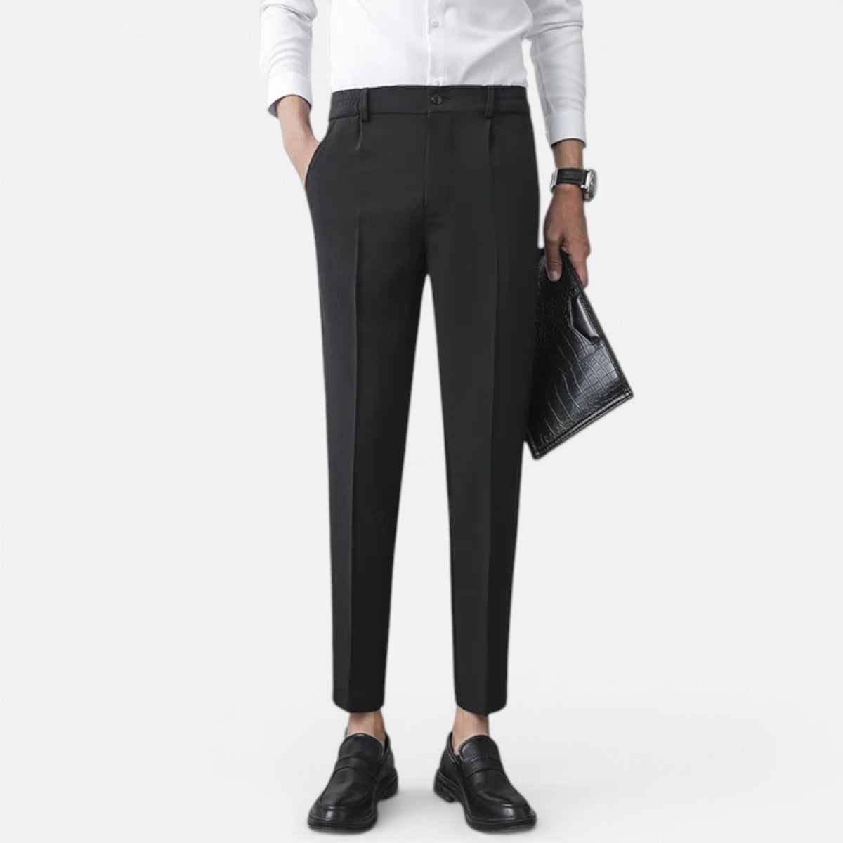 Duvrier | Men’s Slim Fit Stretch Pantalon - Smart Casual Office Wear