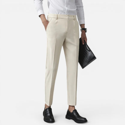 Duvrier | Men’s Slim Fit Stretch Pantalon - Smart Casual Office Wear