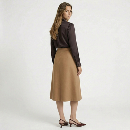 Duvrier | Women's Leather Mid Heels - Comfortable Office Wear