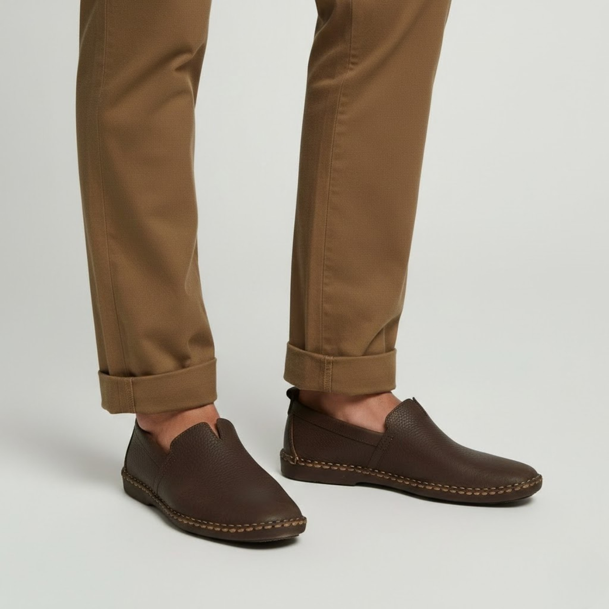 Duvrier | Men’s Leather Slip-On Loafers - Daily Casual Wear
