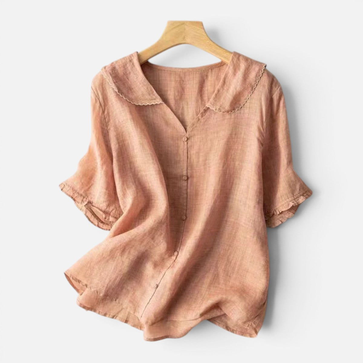 Duvrier | Women's Vintage Blouse with Button Detail