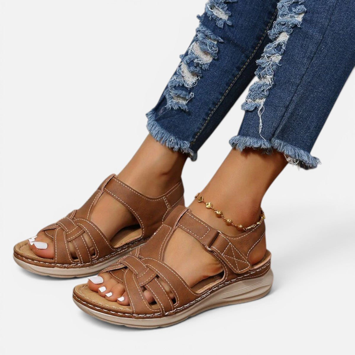 Duvrier | Women's Arch Support Walking Sandals