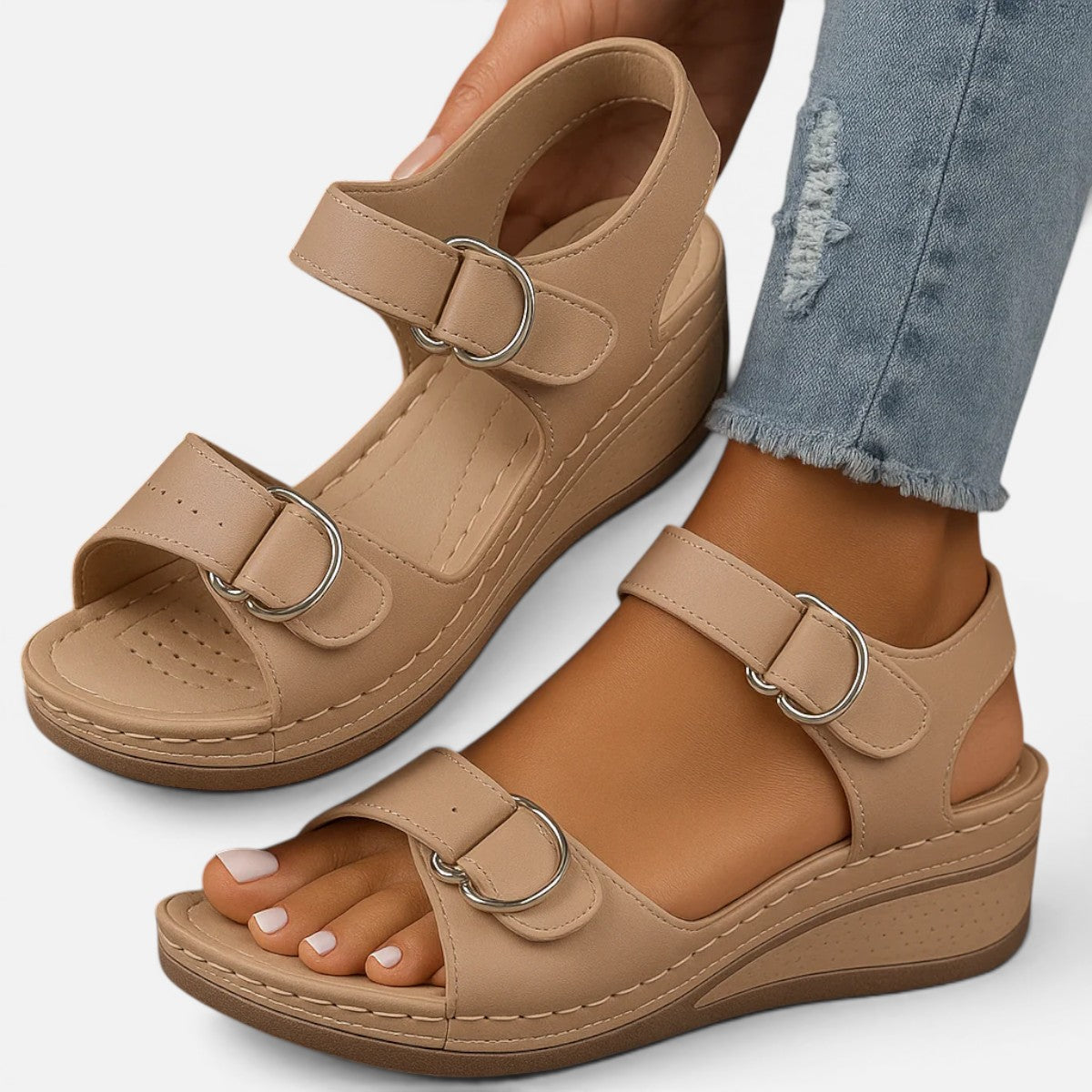 Duvrier | Women's Orthopaedic Sandals with Wedge Heel