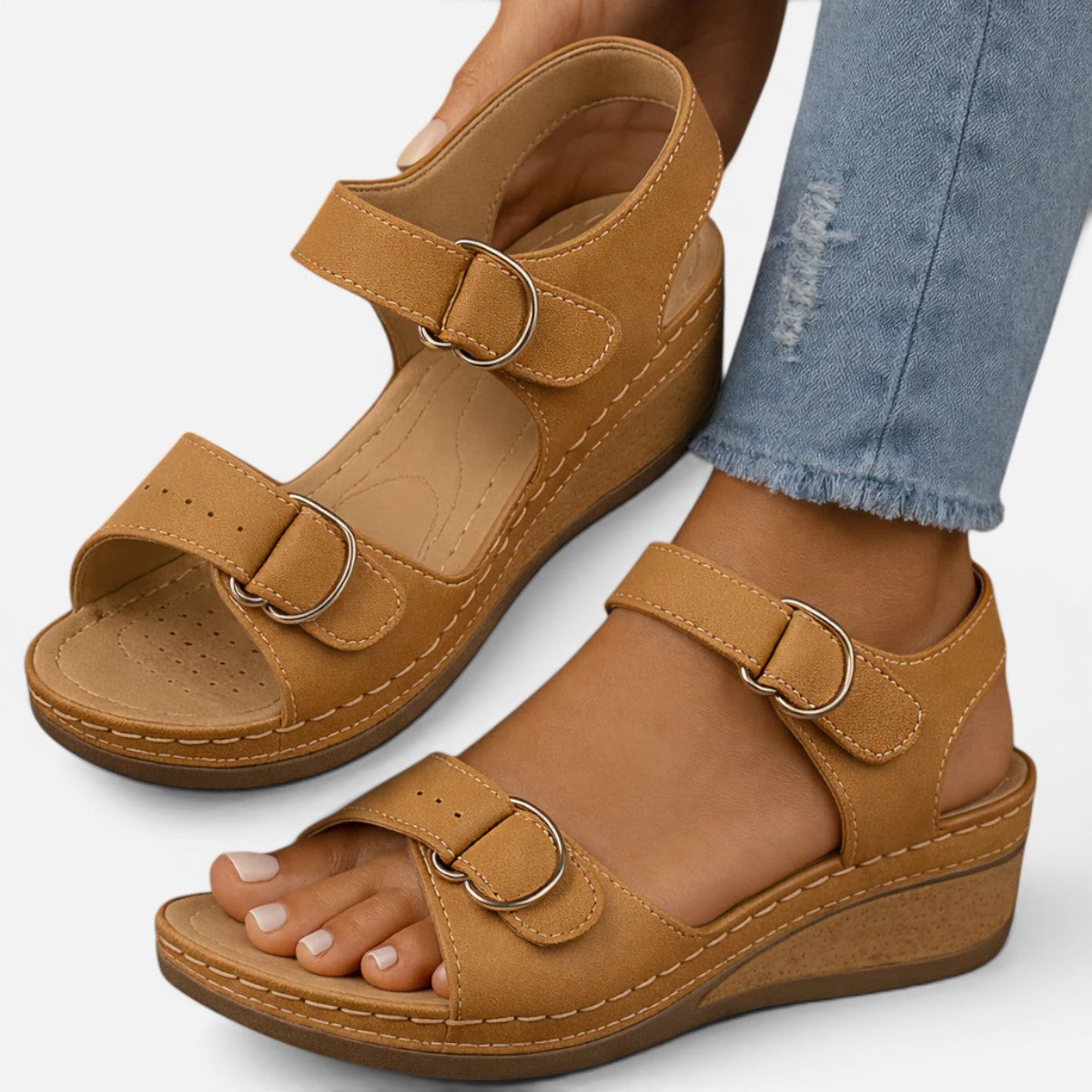 Duvrier | Women's Orthopaedic Sandals with Wedge Heel