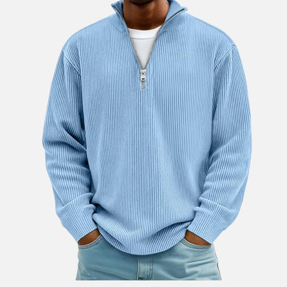 Duvrier | Men's Half Zip Knitted Jumper